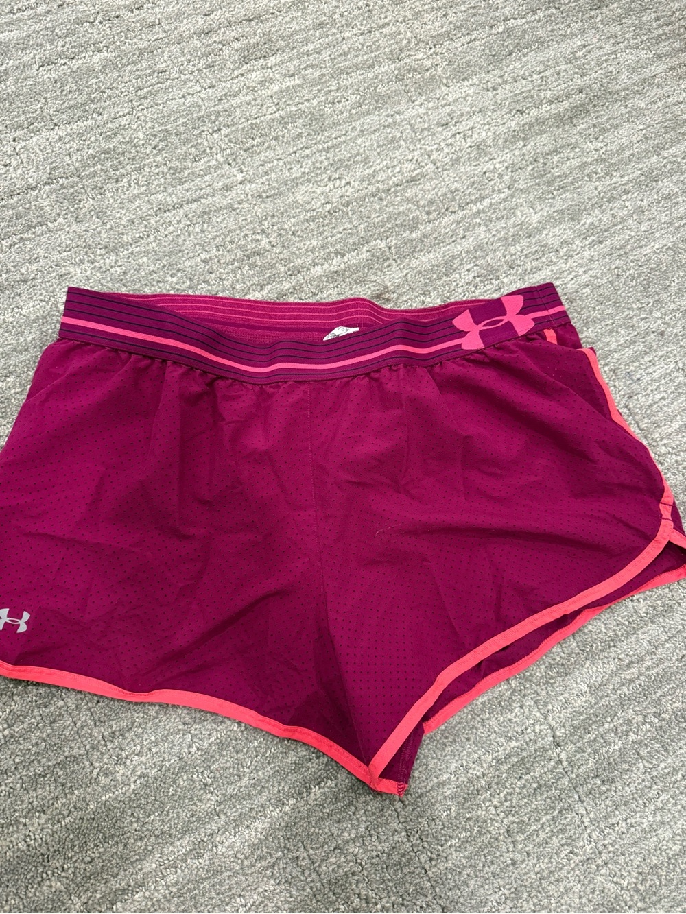 LG Women's Magenta and Coral Athletic Shorts